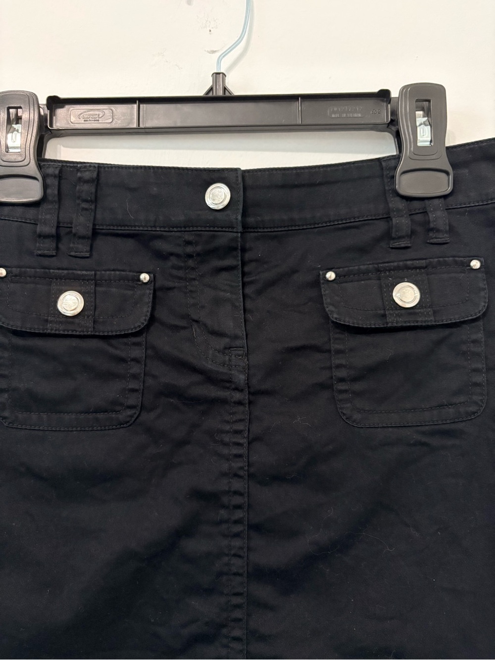 WHBM Utility Cargo Mini Skirt Sz 0 Black EUC - Picture 2 of 9